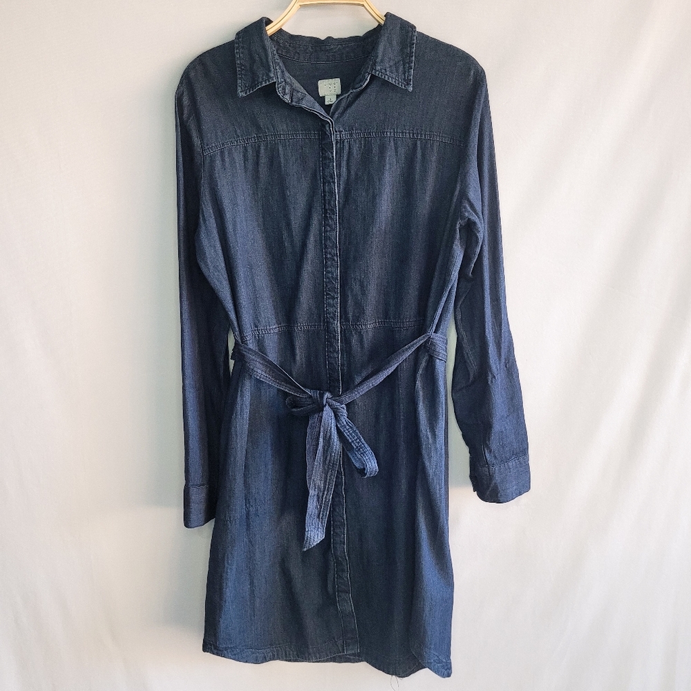 A New Day Denim Long Sleeve Dress Women's Size L